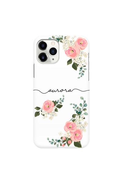 APPLE - iPhone 11 Pro - 3D Snap Case - Pink Floral Handwritten