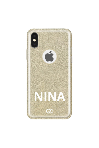 APPLE - iPhone X - Soft Clear Case - Glitter Name