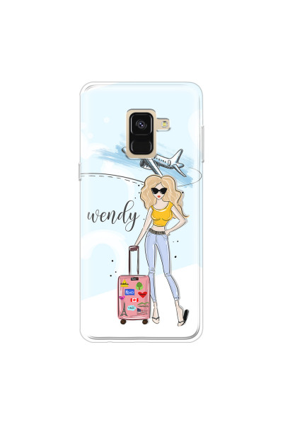 SAMSUNG - Galaxy A8 - Soft Clear Case - Travelers Duo Blonde