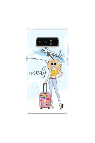 SAMSUNG - Galaxy Note 8 - Soft Clear Case - Travelers Duo Blonde