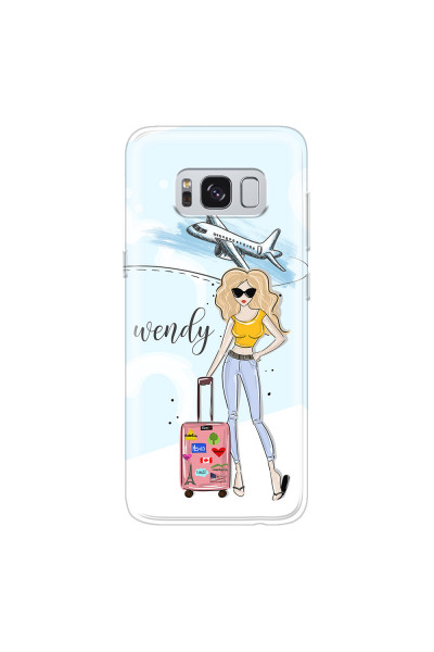 SAMSUNG - Galaxy S8 Plus - Soft Clear Case - Travelers Duo Blonde