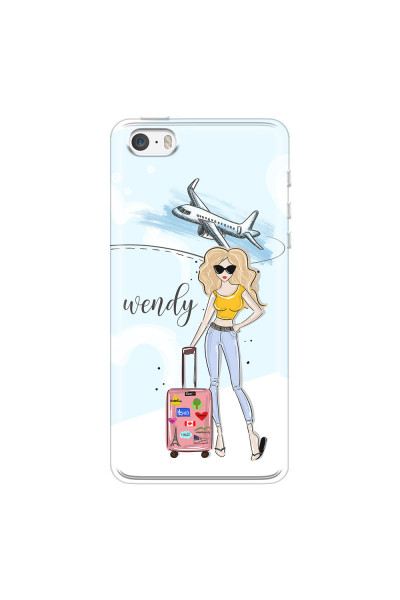 APPLE - iPhone 5S/SE - Soft Clear Case - Travelers Duo Blonde
