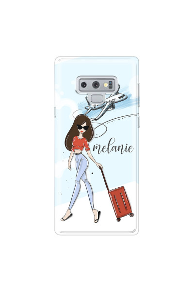 SAMSUNG - Galaxy Note 9 - Soft Clear Case - Travelers Duo Brunette
