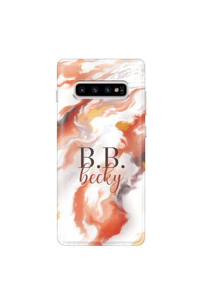 SAMSUNG - Galaxy S10 - Soft Clear Case - Streamflow Autumn Passion