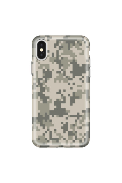APPLE - iPhone X - Soft Clear Case - Digital Camouflage