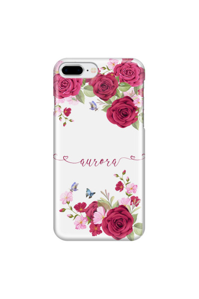APPLE - iPhone 8 Plus - 3D Snap Case - Rose Garden with Monogram