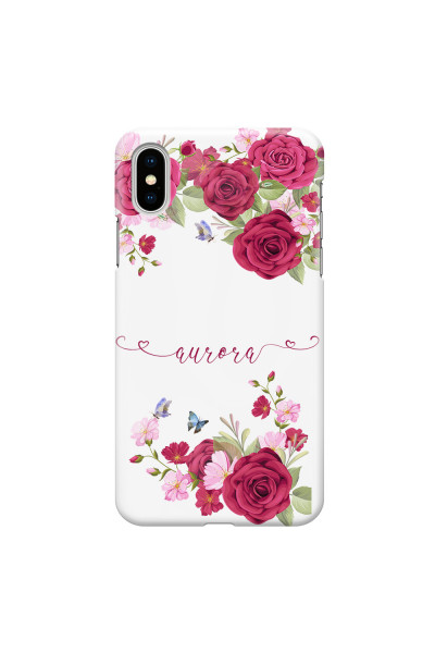 APPLE - iPhone XS Max - 3D Snap Case - Rose Garden with Monogram