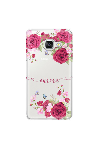 SAMSUNG - Galaxy A3 2017 - Soft Clear Case - Rose Garden with Monogram