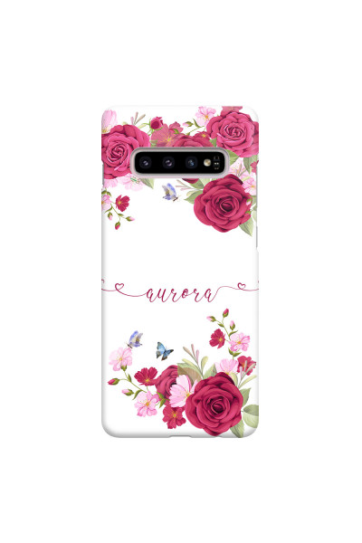 SAMSUNG - Galaxy S10 Plus - 3D Snap Case - Rose Garden with Monogram