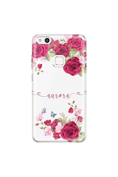 HUAWEI - P10 Lite - Soft Clear Case - Rose Garden with Monogram