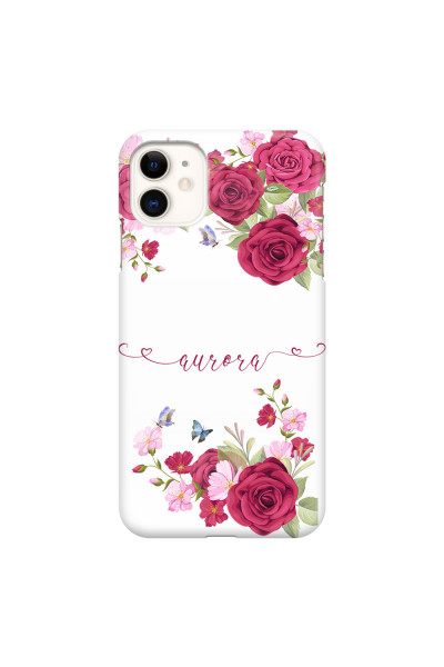 APPLE - iPhone 11 - 3D Snap Case - Rose Garden with Monogram