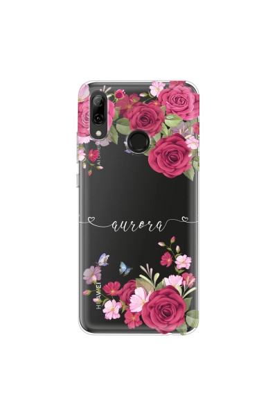 HUAWEI - P Smart 2019 - Soft Clear Case - Rose Garden with Monogram