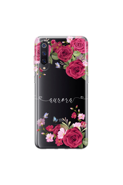 XIAOMI - Xiaomi Mi 9 - Soft Clear Case - Rose Garden with Monogram