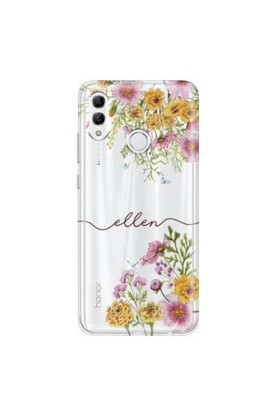 HONOR - Honor 10 Lite - Soft Clear Case - Meadow Garden with Monogram