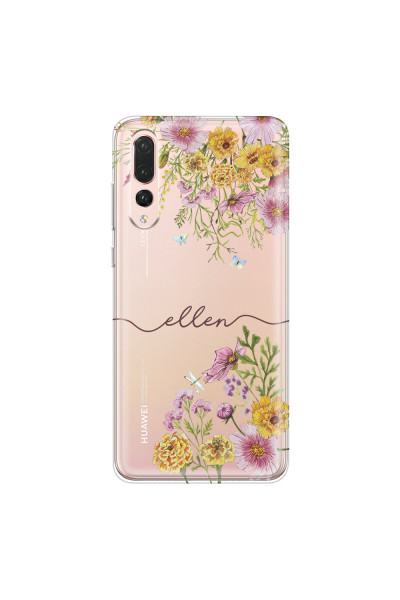HUAWEI - P20 Pro - Soft Clear Case - Meadow Garden with Monogram