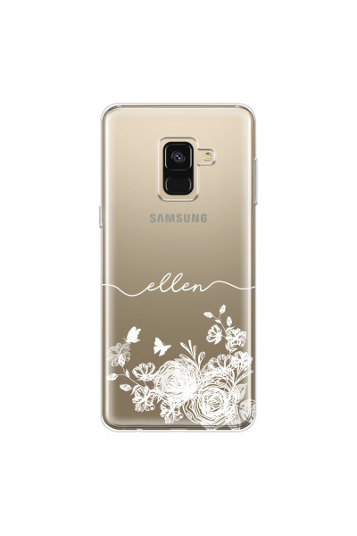 SAMSUNG - Galaxy A8 - Soft Clear Case - Handwritten White Lace