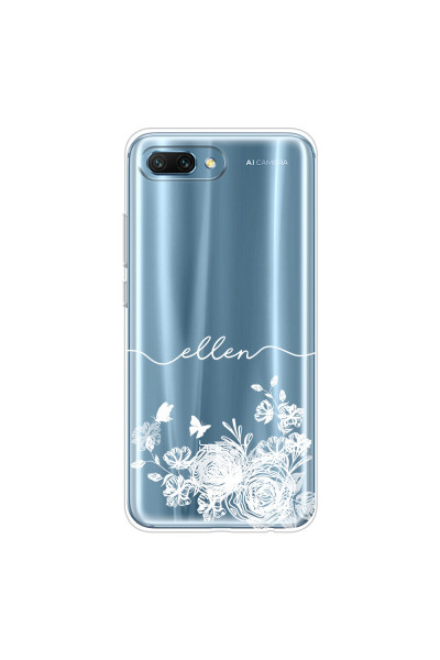 HONOR - Honor 10 - Soft Clear Case - Handwritten White Lace