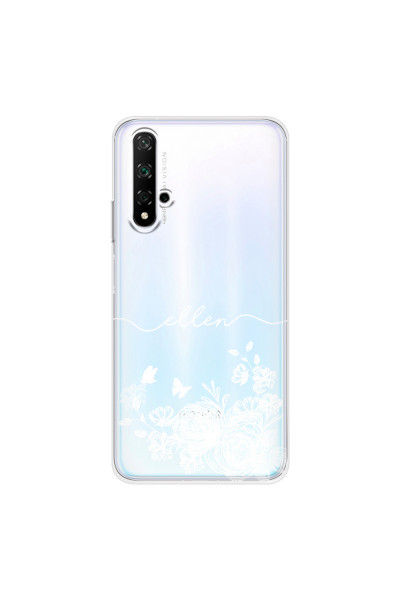 HONOR - Honor 20 - Soft Clear Case - Handwritten White Lace