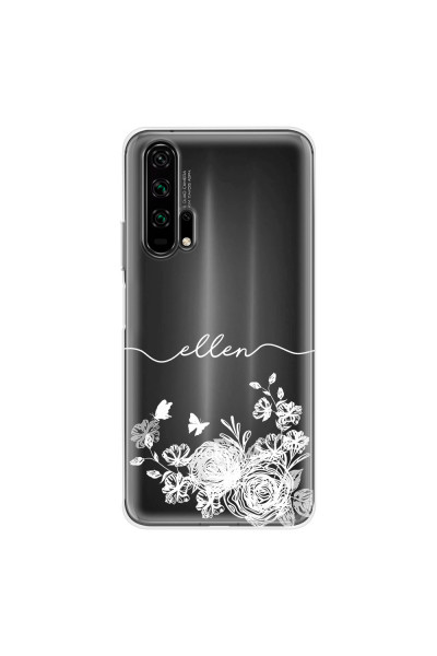 HONOR - Honor 20 Pro - Soft Clear Case - Handwritten White Lace