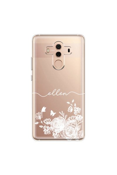 HUAWEI - Mate 10 Pro - Soft Clear Case - Handwritten White Lace