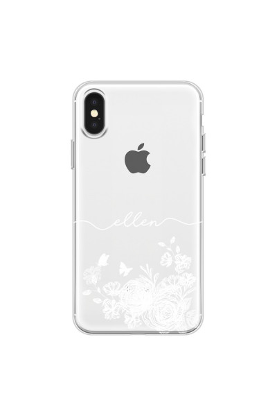 APPLE - iPhone X - Soft Clear Case - Handwritten White Lace