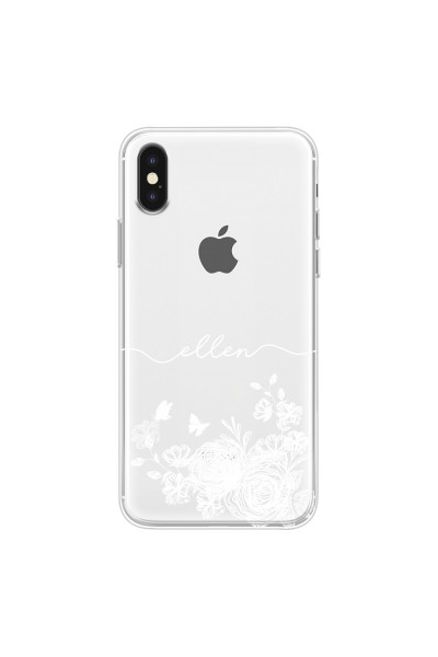 APPLE - iPhone XS Max - Soft Clear Case - Handwritten White Lace