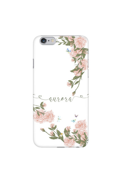 APPLE - iPhone 6S - 3D Snap Case - Pink Rose Garden with Monogram