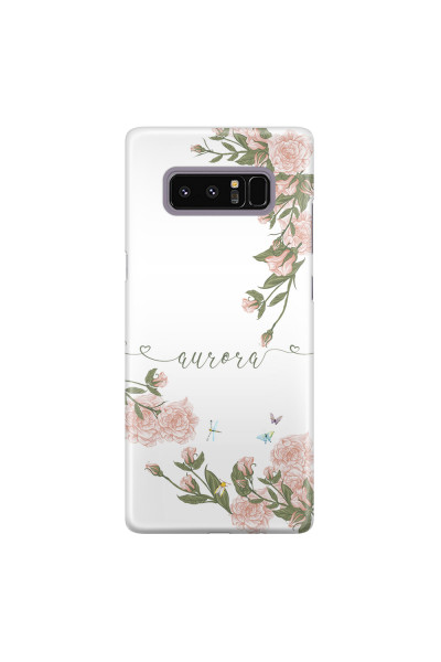 SAMSUNG - Galaxy Note 8 - 3D Snap Case - Pink Rose Garden with Monogram