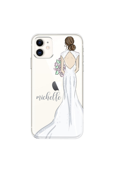 APPLE - iPhone 11 - Soft Clear Case - Bride To Be Brunette Dark