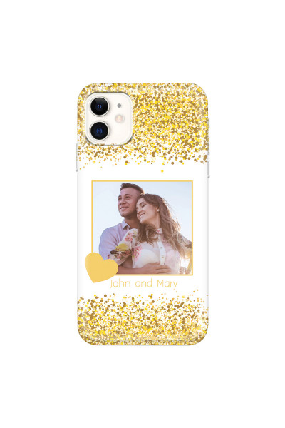 APPLE - iPhone 11 - Soft Clear Case - Gold Memories