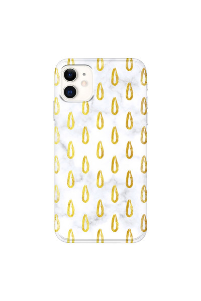 APPLE - iPhone 11 - Soft Clear Case - Marble Drops