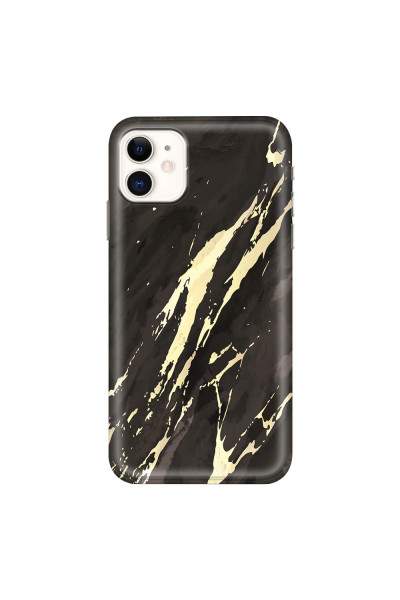 APPLE - iPhone 11 - Soft Clear Case - Marble Ivory Black