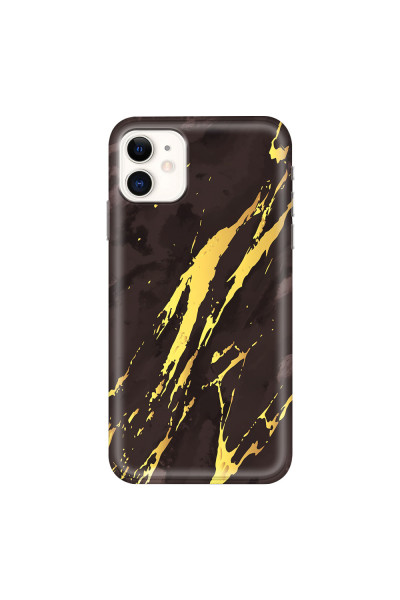 APPLE - iPhone 11 - Soft Clear Case - Marble Royal Black