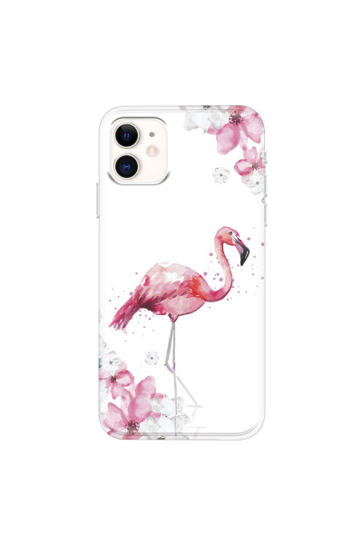 APPLE - iPhone 11 - Soft Clear Case - Pink Tropes