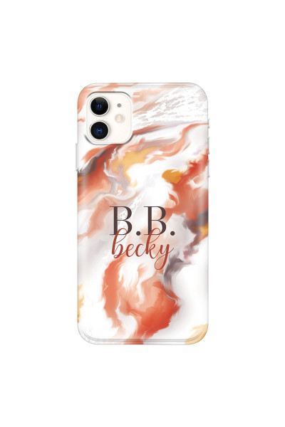 APPLE - iPhone 11 - Soft Clear Case - Streamflow Autumn Passion
