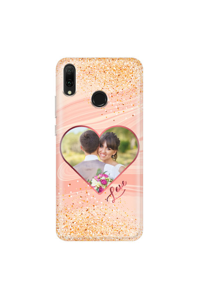 HUAWEI - Y9 2019 - Soft Clear Case - Glitter Love Heart Photo