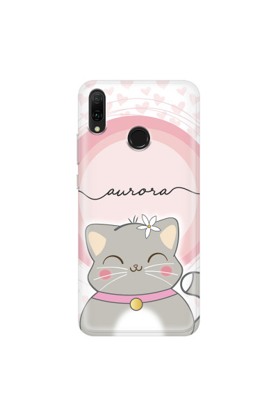 HUAWEI - Y9 2019 - Soft Clear Case - Kitten Handwritten