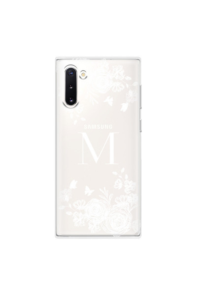 SAMSUNG - Galaxy Note 10 - Soft Clear Case - White Lace Monogram