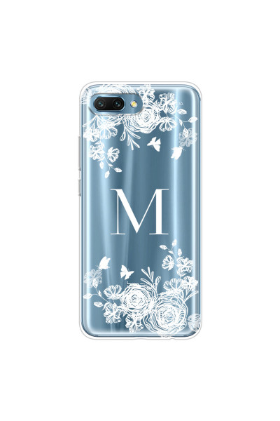 HONOR - Honor 10 - Soft Clear Case - White Lace Monogram