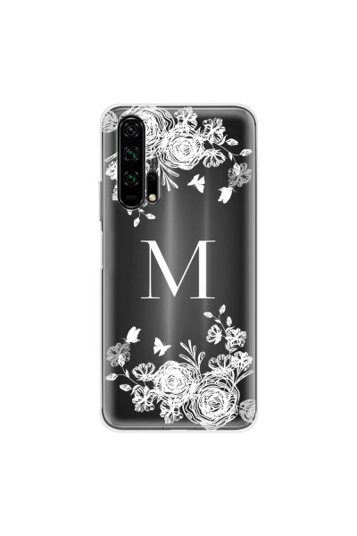 HONOR - Honor 20 Pro - Soft Clear Case - White Lace Monogram