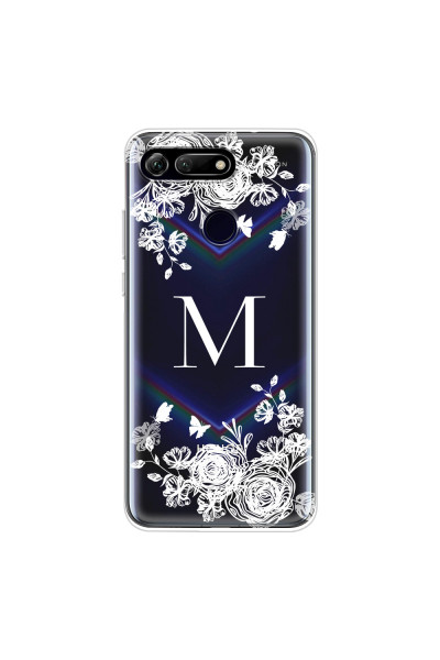 HONOR - Honor View 20 - Soft Clear Case - White Lace Monogram