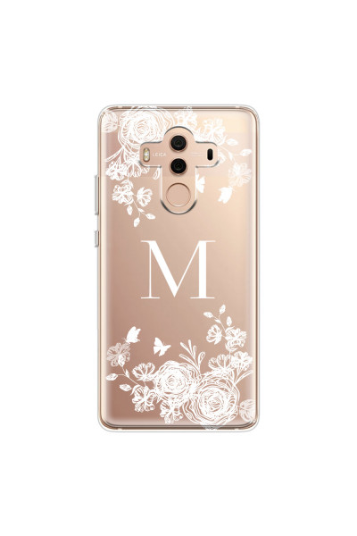 HUAWEI - Mate 10 Pro - Soft Clear Case - White Lace Monogram