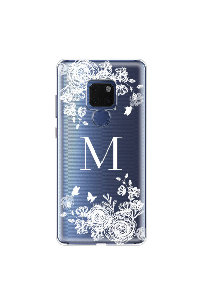 HUAWEI - Mate 20 - Soft Clear Case - White Lace Monogram