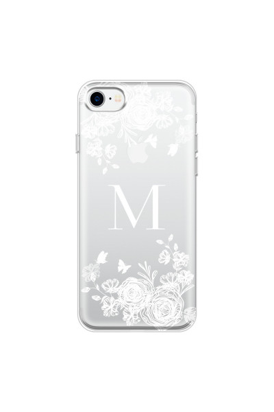 APPLE - iPhone 7 - Soft Clear Case - White Lace Monogram