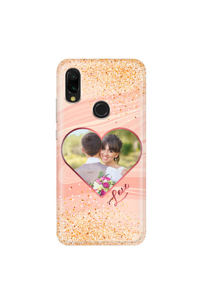 XIAOMI - Redmi 7 - Soft Clear Case - Glitter Love Heart Photo