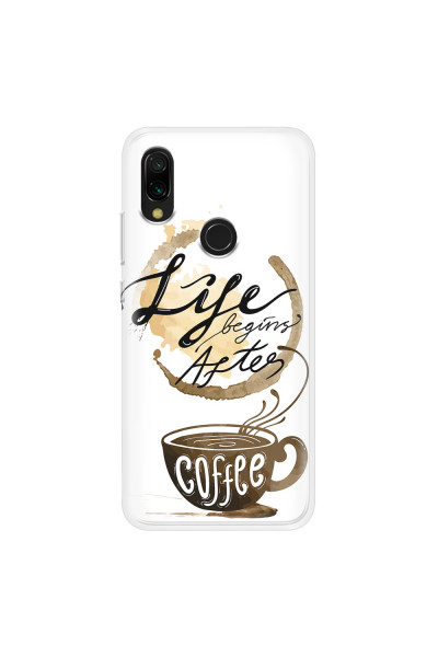 XIAOMI - Redmi 7 - Soft Clear Case - Life begins after coffee