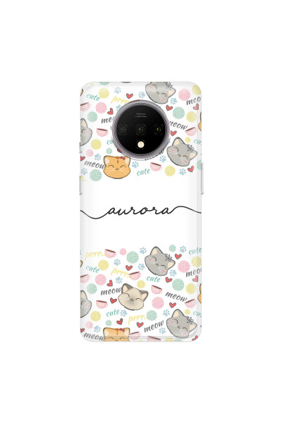 ONEPLUS - OnePlus 7T - Soft Clear Case - Cute Kitten Pattern