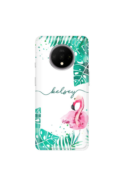 ONEPLUS - OnePlus 7T - Soft Clear Case - Flamingo Watercolor