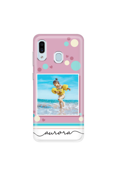 SAMSUNG - Galaxy A20 / A30 - Soft Clear Case - Cute Dots Photo Case