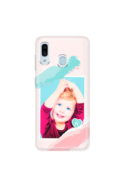 SAMSUNG - Galaxy A20 / A30 - Soft Clear Case - Kids Initial Photo